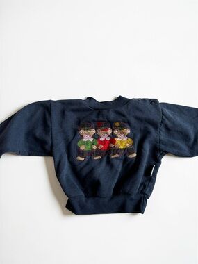 Vintage Krickets Bear Sweatshirt 18M Embroidered Teddy Pullover